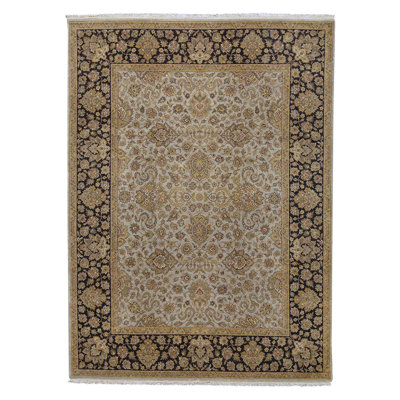 Wool Oriental Area Rug in Gray