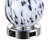Darrius 27.5" Blue Glass Table Lamp with USB Type-C Ports and Built-in Outlet