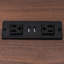 Table de bout rustique en noyer avec station de charge-887312966