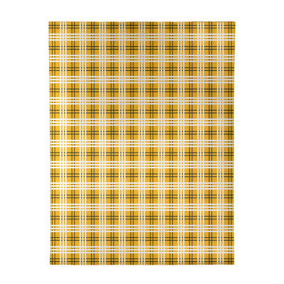 Tapis jaune à carreaux