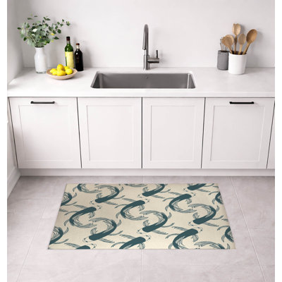 Tapis de cuisine Koi