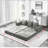 78.8" W Convertible Folding Mattress Sofa, Chenille Floor Sofa Bed-1440777708