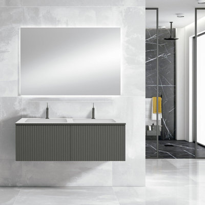 Aleemah 48'' Double Bathroom Vanity with Ceramic Top