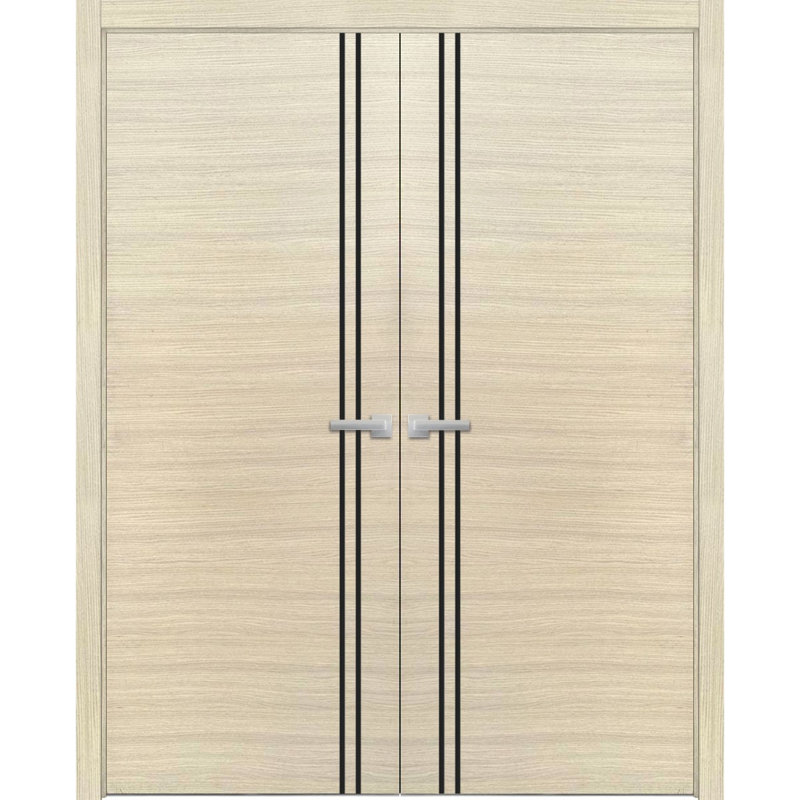 Portes françaises en bois massif massif, 48 po x 84 po