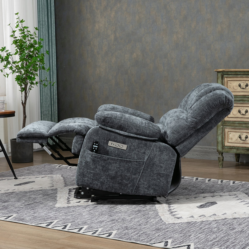 Recliner Chair, Blue Gray
