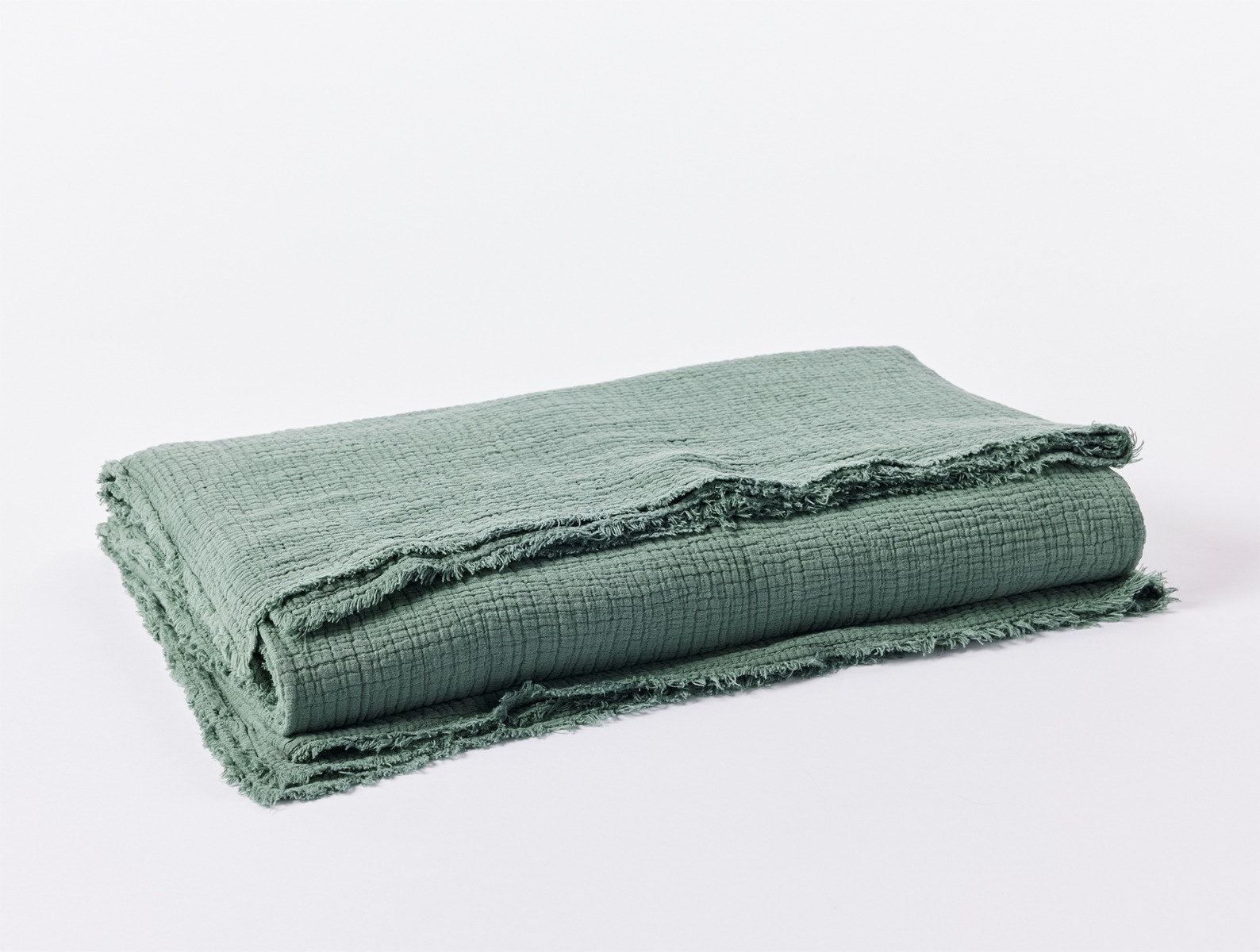 Topanga Matelasse Cotton Throw Blanket, Queen, Juniper