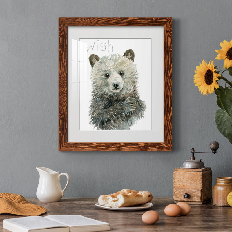 «Forest Fur Baby Bear», cadre photo, H 24 po x l 18 po x P 1,5 po, Cadre en érable