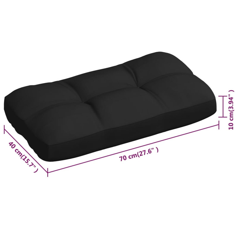 Toan Outdoor Seat / Back Cushion, Black