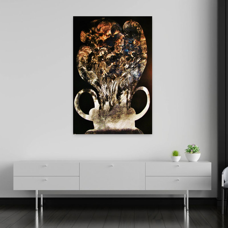 Vase Abstract Contemporary Wall Art, 60" H x 40" W
