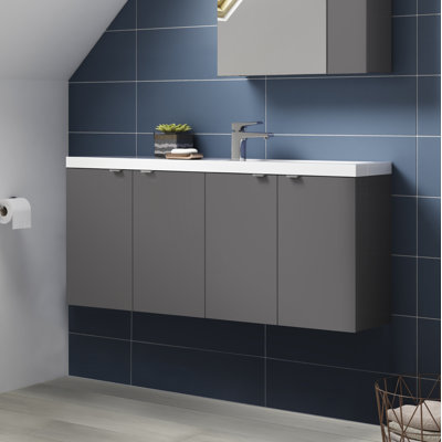 Fusion 30480mm Single Bathroom Vanity with Integrated Polyglomerate Basin