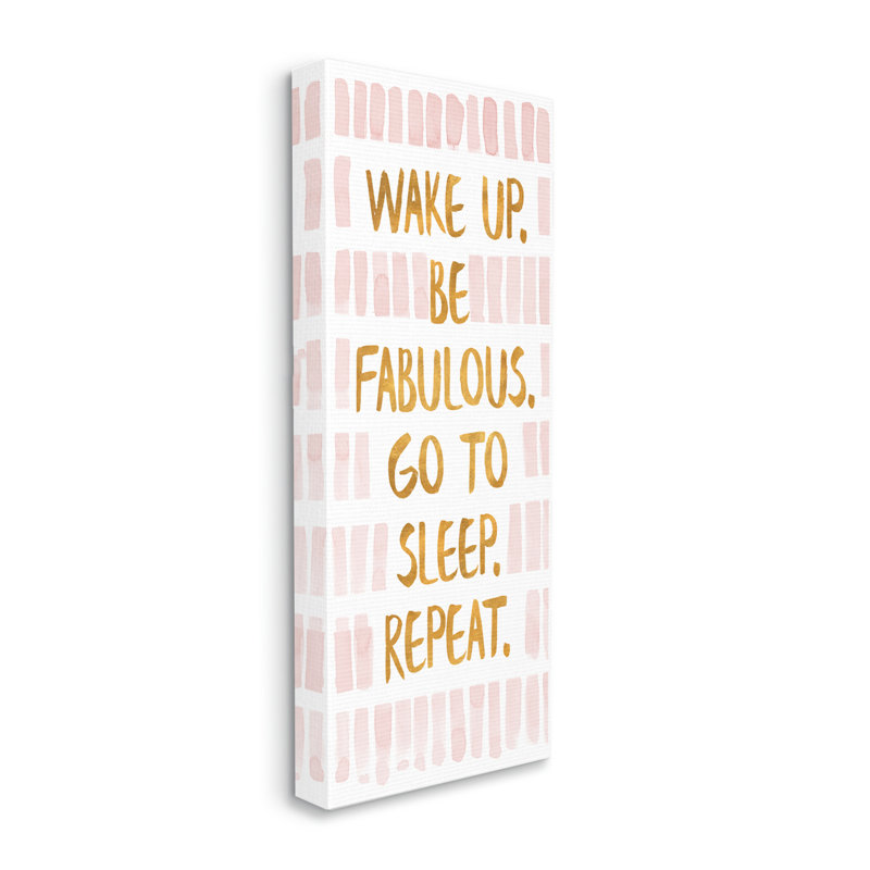 «Be Fabulous Glam», impression sur toile tendue, H 40 po x l 17 po x P 1,5 po
