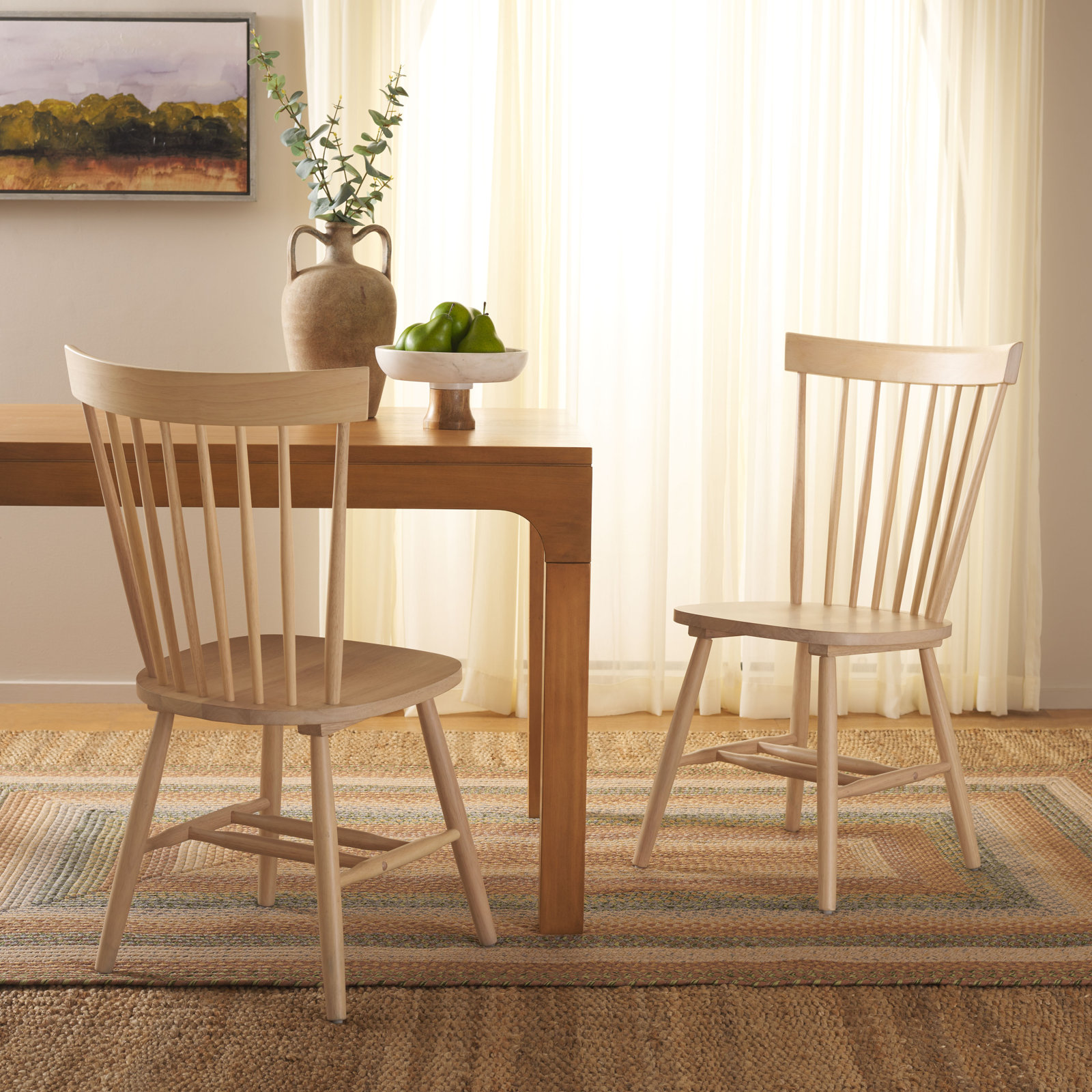 Matanna Oak Dining Chair, White Wash