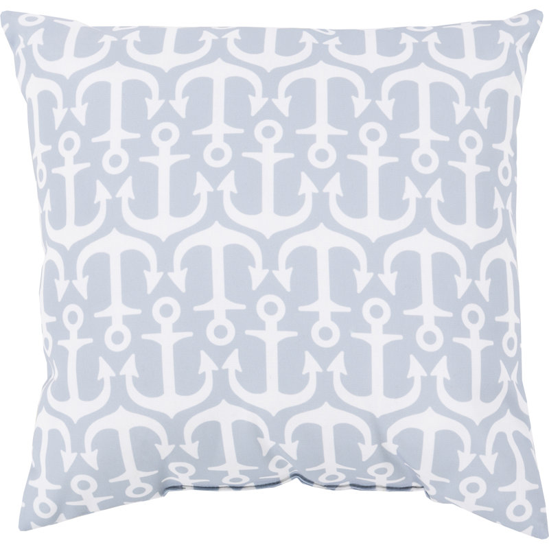 Rain Outdoor Throw Pillow, 20" H x 20" W x 4" D, Light Gray