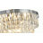 12-Light Chrome Metal Chandelier With Clear Crystals