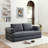 Convertible Sofa Bed, Folding Floor Couch Corduroy Fold Out Couch Bed Futon Sleeper Mattress with Pillows, Boneless Sofa for Living Room Bedroom-374157880