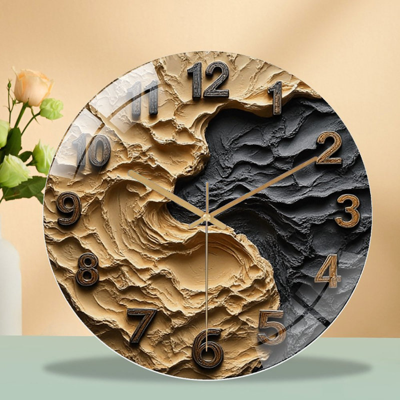 Horloge murale moderne texturée 12 po