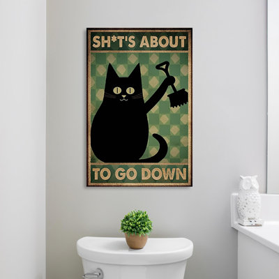 «Black Cat to Go Down», impression sur toile tendue