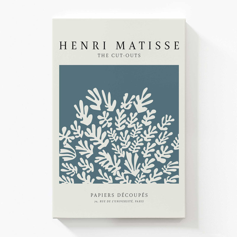 Matisse's La Gerbe en bleu minuit, H 54 po x l 36 po x P 1,25 po, Toile tendue