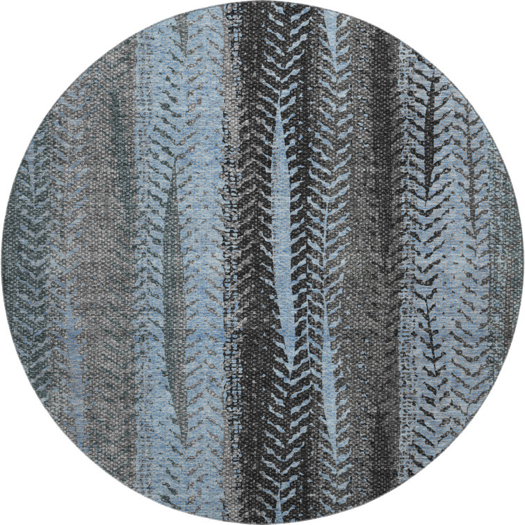 Premium Machine Washable Prisco Blue Rug