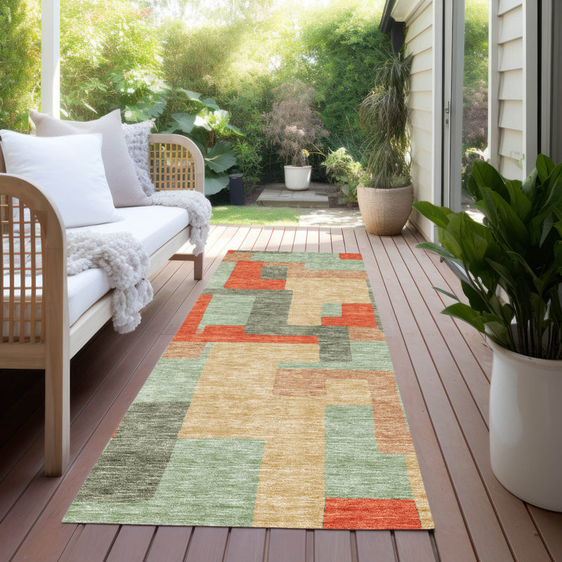  Tapis intérieur / extérieur antidérapant Chayden, Tapis de couloir 2 pi 3 po x 7 pi 6 po