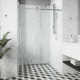 Elan E-Class 52-56" W x 76" H Sliding Frameless Shower Door with 3/8" Clear Glass