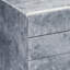 Classeur argenté d'aspect béton et 3 tiroirs spacieux pour une apparence élégante