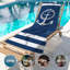  Serviette de plage légère en microfibre, absorbante sans décoloration, 30 po x 60 po, corde ancre bleu marine-1075587102