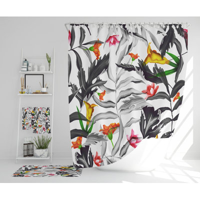Nayna Polyester Shower Curtain Set