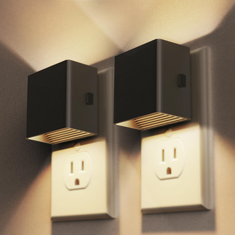 LED Night Lights Plug Into Wall [2 Pack], Plug In Nightlight, 3 Level Brightness Adjustable Night Light, Dusk To Dawn Sensor, Nightlights
