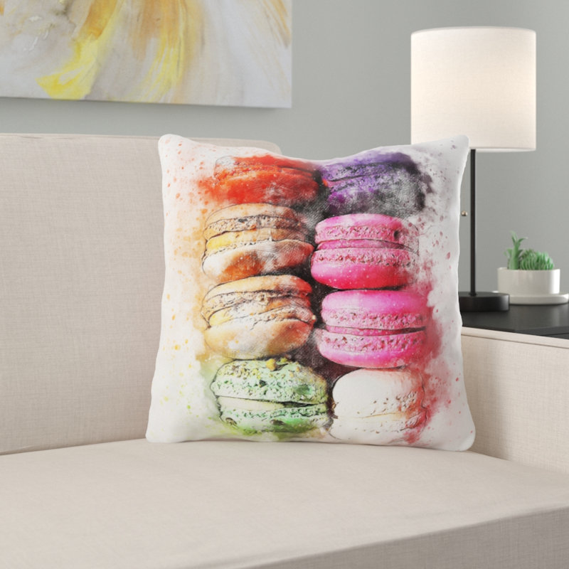 Moreau Cake Outdoor Square Pillow Cover & Insert, Microsuede, Indoor