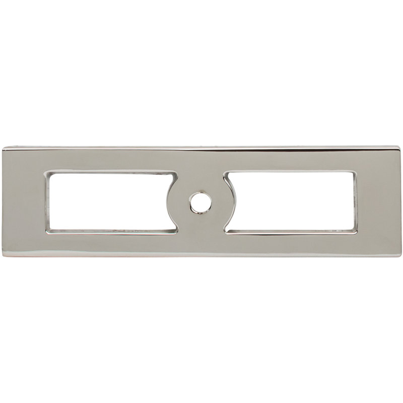 Hollin 4 9/32" Length Rectangle Knob, Polished Nickel
