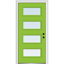 Porte d'entrée pré-suspendue en acier peint 4 lumières à 4 lumières-40456359-40456360-40456358