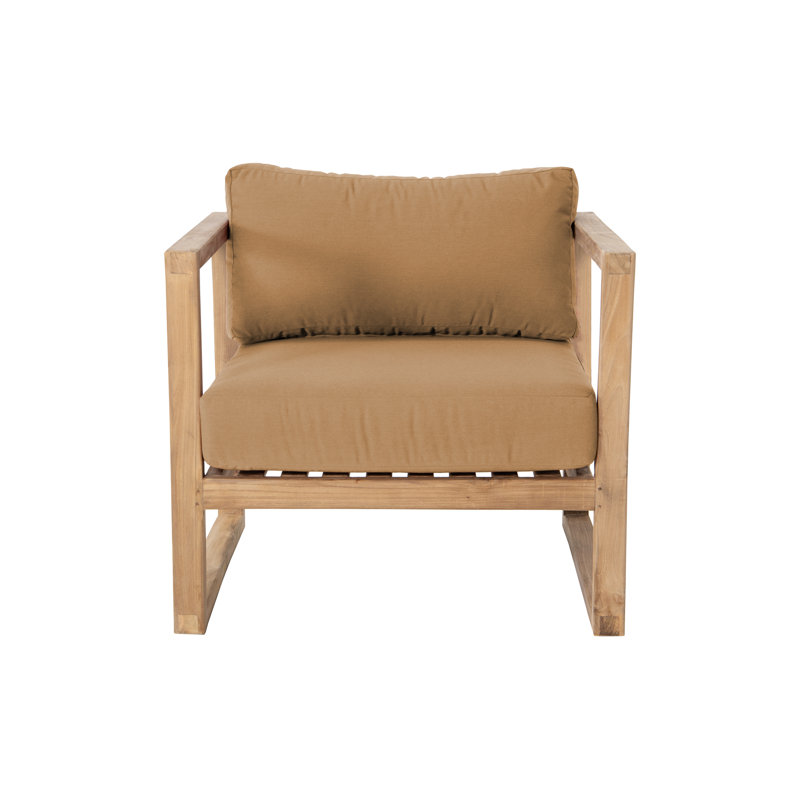 Venice Teak 8 Piece Deep Seating Group With Coffee Table, Camel