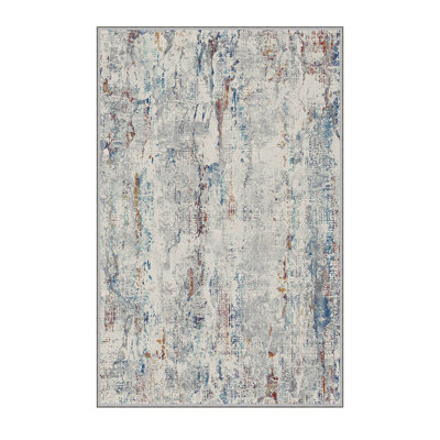 Stylish Woven Carpet (3.9 x 4.0 ft), 100% Polyester, Pile Height: 0.3 in | Antibacterial & Non-Slip Underside, 3D Digital Printing | Machine Washable, Perfect for Home Décor, Living Room & Bedroom Use