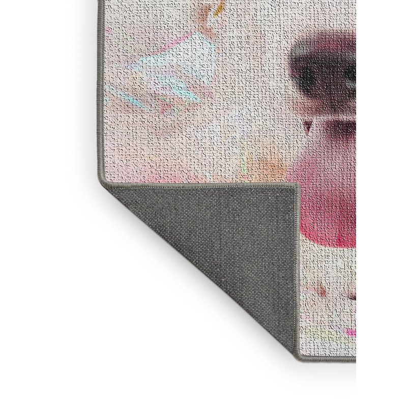 Tapis de zone rose 51 animal, Rectangle 2 pi x 5 pi