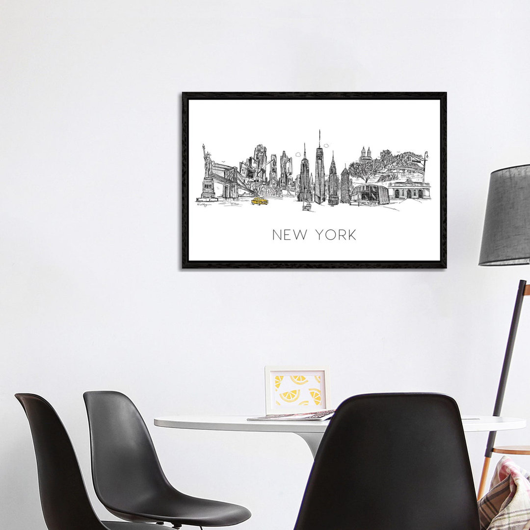 New York Skyline von Natalie Ryan - Galerie-verpackte Leinwand Giclée auf Leinwand