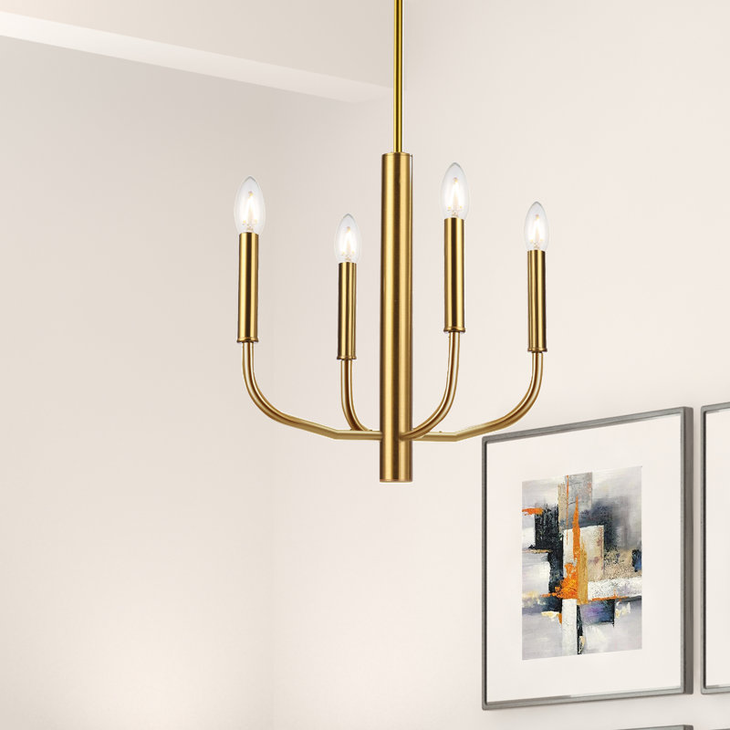 Arvell 4 - Light Dimmable Sputnik Chandelier, Aged Brass