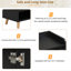 Contemporary Shoe Storage Unit, Customizable Height, Black For Home Sleek Organizer With Solid Wood Legs - Cabinet Living Room-838588092