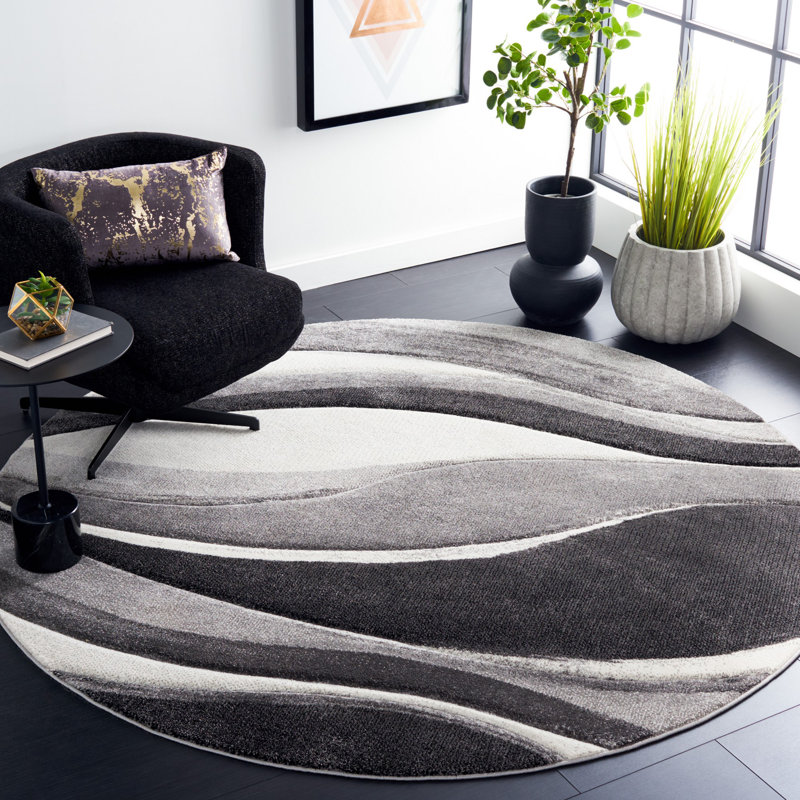 Vilica Performance Abstract Rug, Square 5'3"