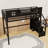 Metal Loft Bed with Staircase, High Guardrails, and LED Light-1075058662