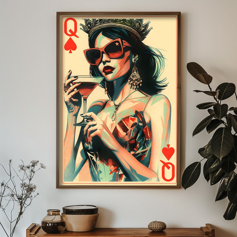 Elegant Decorative Framed MDF Painting, 13.8 x 18.5 x 0.1 inches | 100% MDF with 3 mm Thickness, 100% Pine Wood Frame | UV Printed Artwork for Stylish Home Decor, Perfect for Living Room or Office