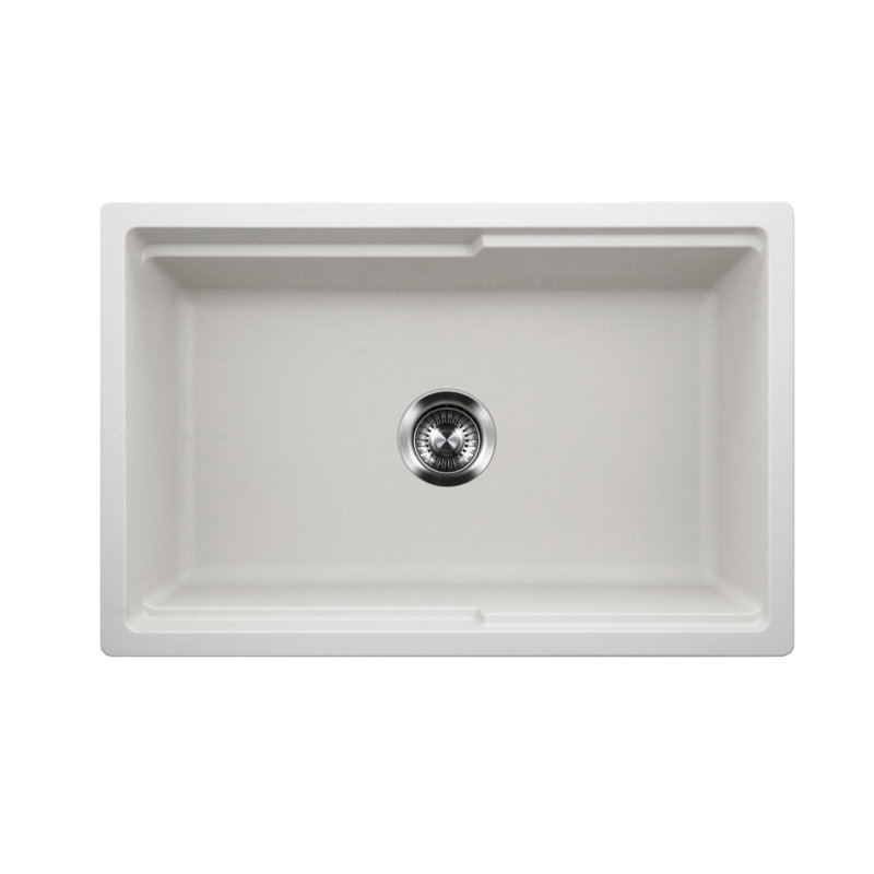 Houzer 30 in  Apron Front Granite Composite Workstation Sink w/ Accessories, White