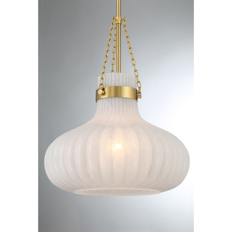 Keiya 1-Light Pendant in Brass, Brass