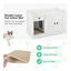 Enceinte de litière pour chat GO, meubles de litière cachés avec tapis de litière pour chat, table d'appoint pour chat avec tiroir, table d'appoint de style campagnard pour le salon, blanc