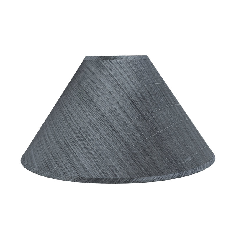 Abat-jour empire en tissu H 12 po (araignée) gris