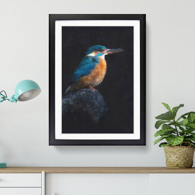 Kingfisher Bird - Picture Frame Painting Print