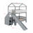 Bunk Bed, House-Shaped with Slide and Storage Staircase, Sturdy Frame-574370617