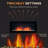 41.3" 1500W Electric Wall-Mounted Fireplace With Flame Effect, 7 Color Background Light