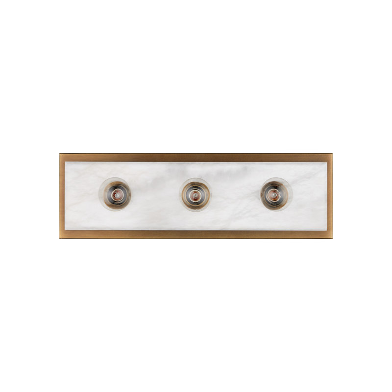 Applique murale moyenne en laiton Berdine, Naturel / laiton antique