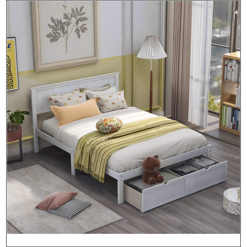 Platform Bed with Under-bed Drawers